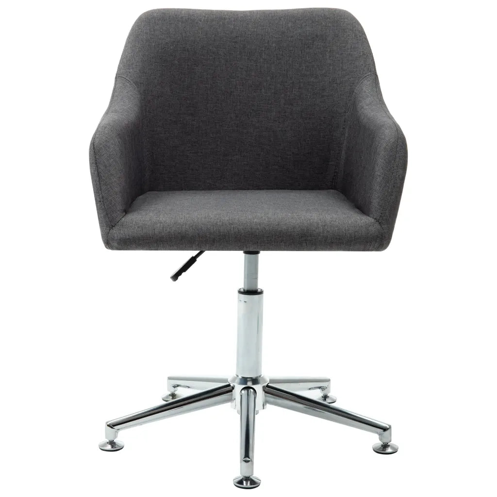 Sedie da Pranzo Girevoli 2 pz Grigio Scuro in Tessuto 283480