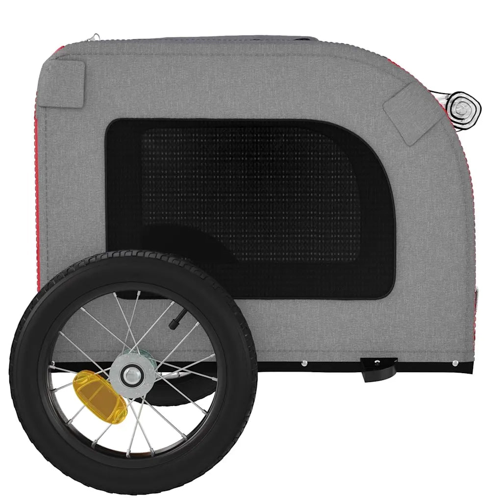 Rimorchio da Bici per Animali Rosso e Grigio Oxford e Ferro CFW4737066