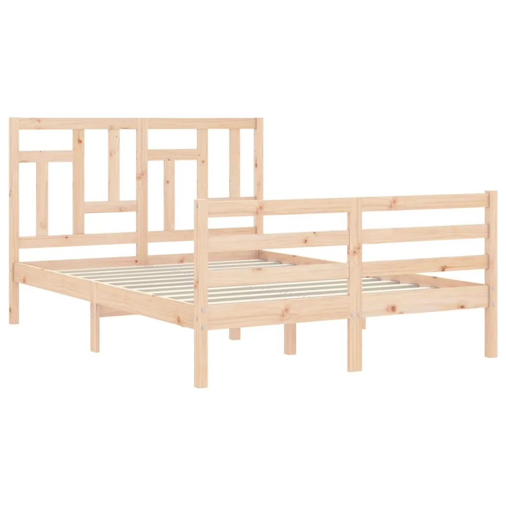Giroletto con Testiera-Struttura Letto con testiera Double in Legno Massello 253651