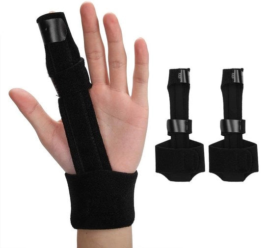 Supporto per dita malleabile - 2 pezzi - Brace per dita - Sostegno per martello - Dita rotte - Tendiniti - Impermeabile metallico per dita