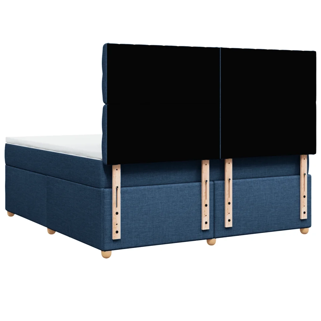 Giroletto a Molle con Materasso Blu 180x200 cm in Tessuto