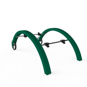Supporto Con Ruote E Braccioli Per Chaise Longe In Polietilene Colore Verde Scuro Cv-S910/6016