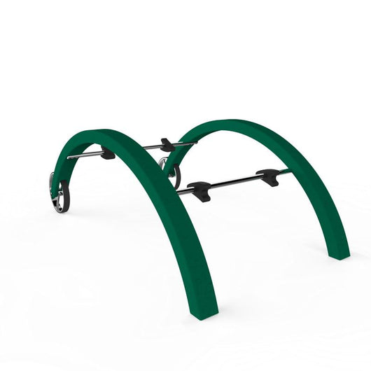 Supporto Con Ruote E Braccioli Per Chaise Longe In Polietilene Colore Verde Scuro Cv-S910/6016