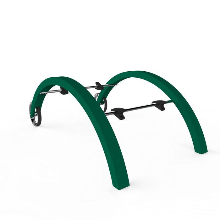 Supporto Con Ruote E Braccioli Per Chaise Longe In Polietilene Colore Verde Scuro Cv-S910/6016