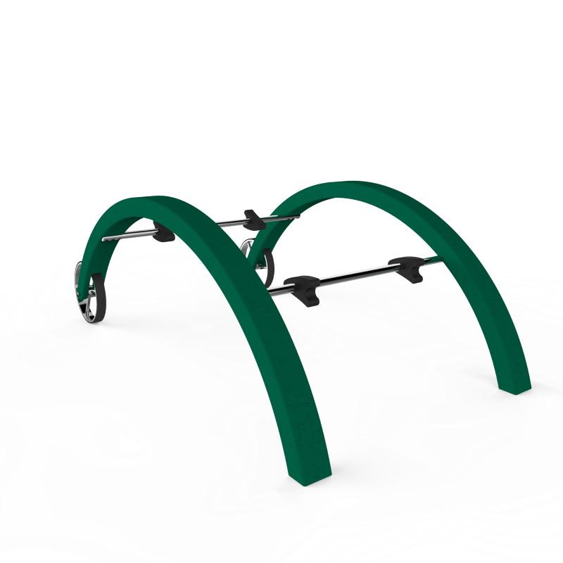 Supporto Con Ruote E Braccioli Per Chaise Longe In Polietilene Colore Verde Scuro Cv-S910/6016