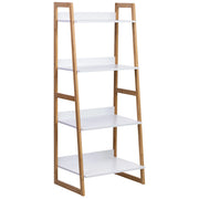scaffalatura in legno bianco a 4 ripiani 50x36x120h cm