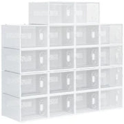 Mobile Scarpiera Modulare Salvaspazio, 18 Cubi 28x36x21 cm in Plastica PP, Bianco