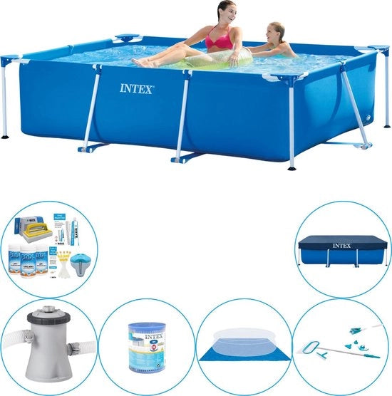 Piscina rettangolare - 220 x 150 x 60 cm - Pacchetto promozionale