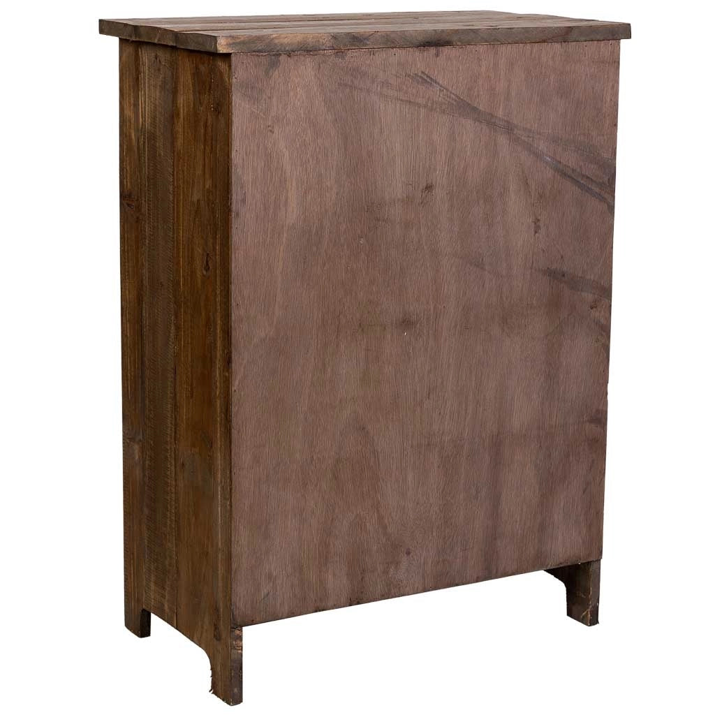 Cassettiera in legno con 7 cassetti marrone 59x34x80,5h cm