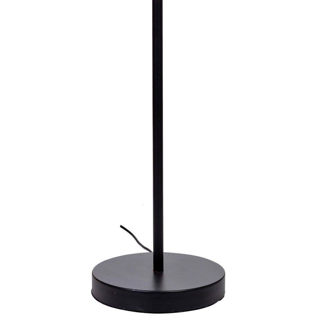 Lampada da terra in metallo nero con 3 faretti 32x32x161h cm