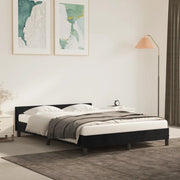 Giroletto senza Materasso Nero 140x200 cm in Velluto 347575