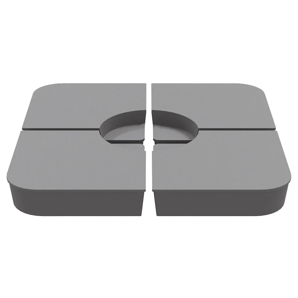 Set Base per Ombrellone 4 pz con Supporto a Croce 100 kg PP 847447
