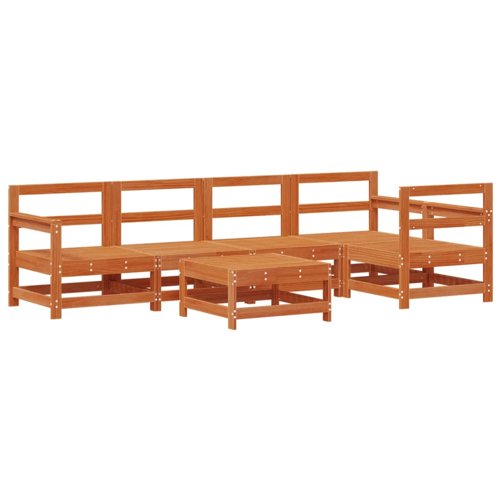 Set Lounge da Giardino 6 pcs Marrone Cera 3418100