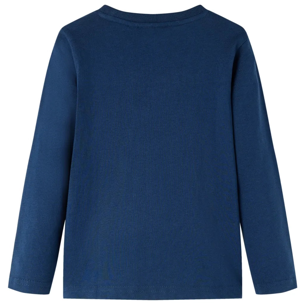 Maglietta per Bambini Maniche Lunghe Blu Marino 104 13035