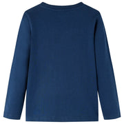 Maglietta per Bambini Maniche Lunghe Blu Marino 104 13035