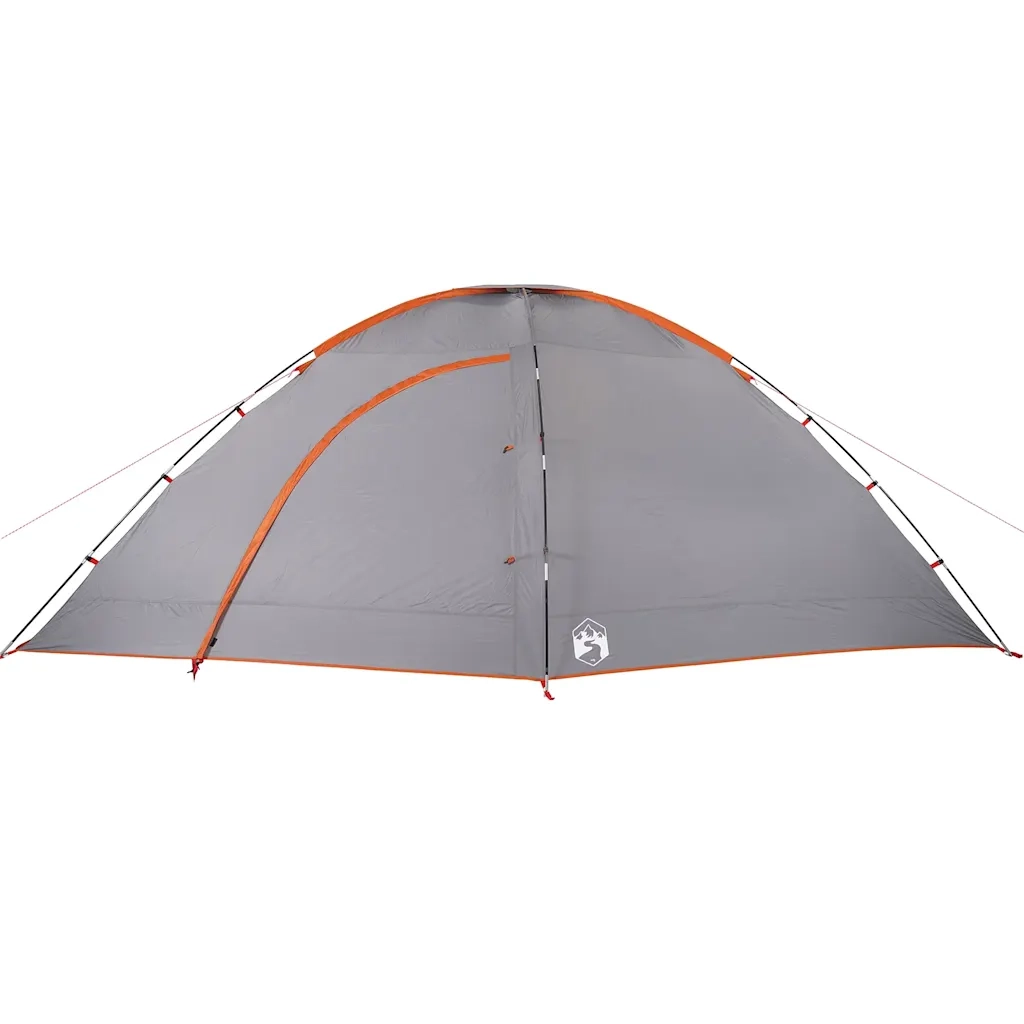 Tenda da Campeggio per 8 Persone Grigio e Arancione Impermeabile 94718