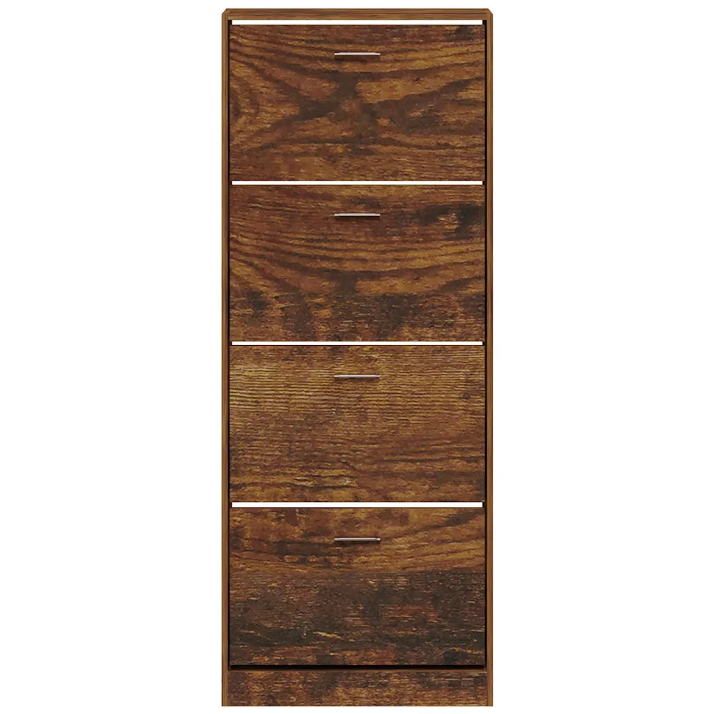 Scarpiera Rovere Fumo 59x17x150 cm in Legno Multistrato 342523
