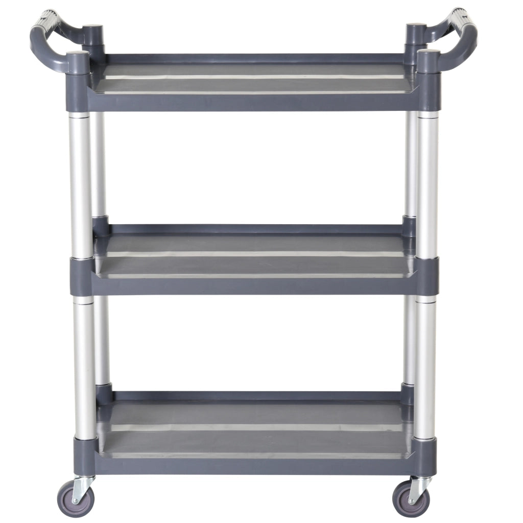 Carrello Portaoggetti 3 Livelli ¨C zephmum ¨C Grigio 88x44x93 cm