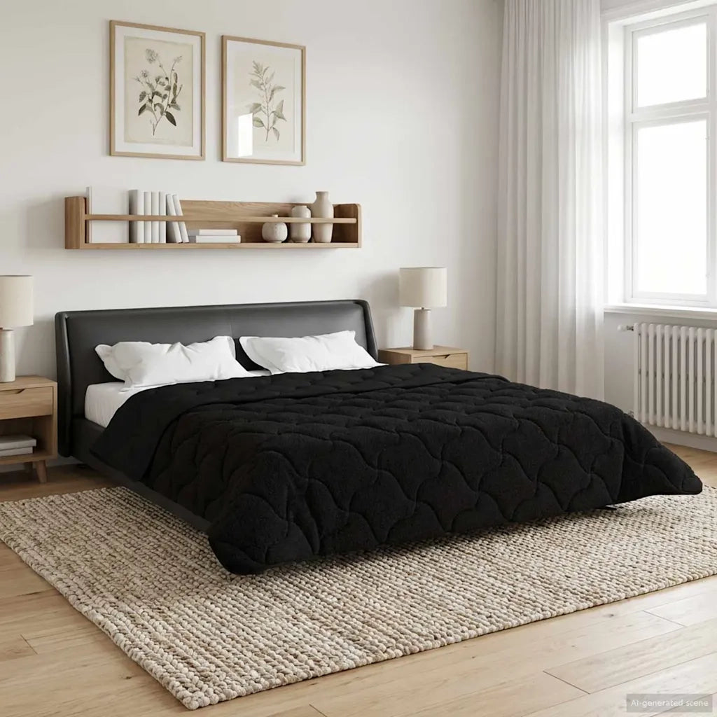 Piumone Completo Annuale Trapuntato Nero 220 x 240 cm 42026262