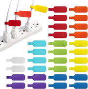 Etichette per cavi - Accessori per gestione dei cavi - Etichette per cavi con adesivo - Etichette per cavi identificabili - 32 pezzi - 8 colori