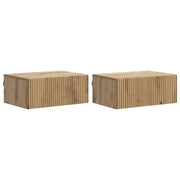 Mobiletto da notte a muro con cassetto 2 pcs Rovere Artigianale 898464