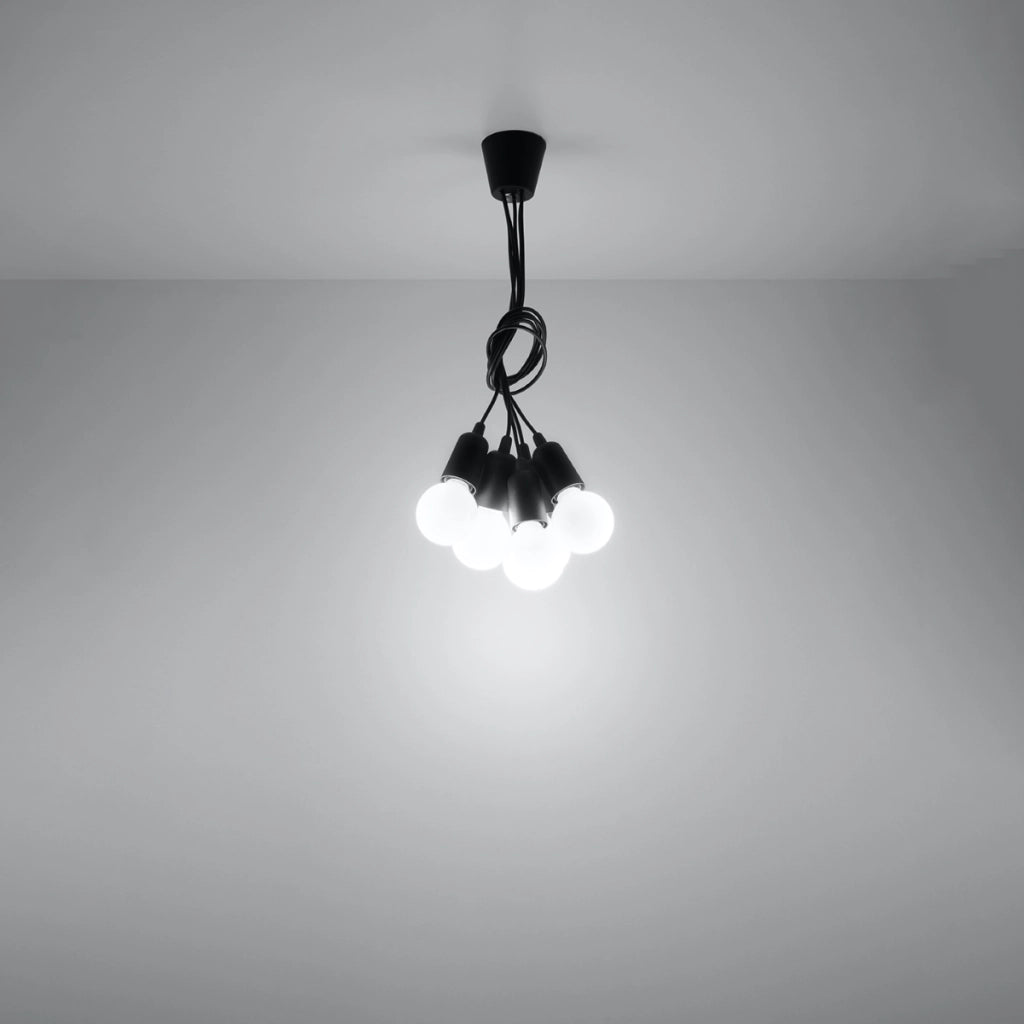 Lampada a sospensione DIEGO 5 nero
