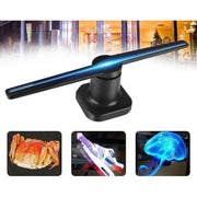 Trade Shop - Proiettore Olografico 3d Led Fan Insegna Pubblicitaria Wifi Luminosa -