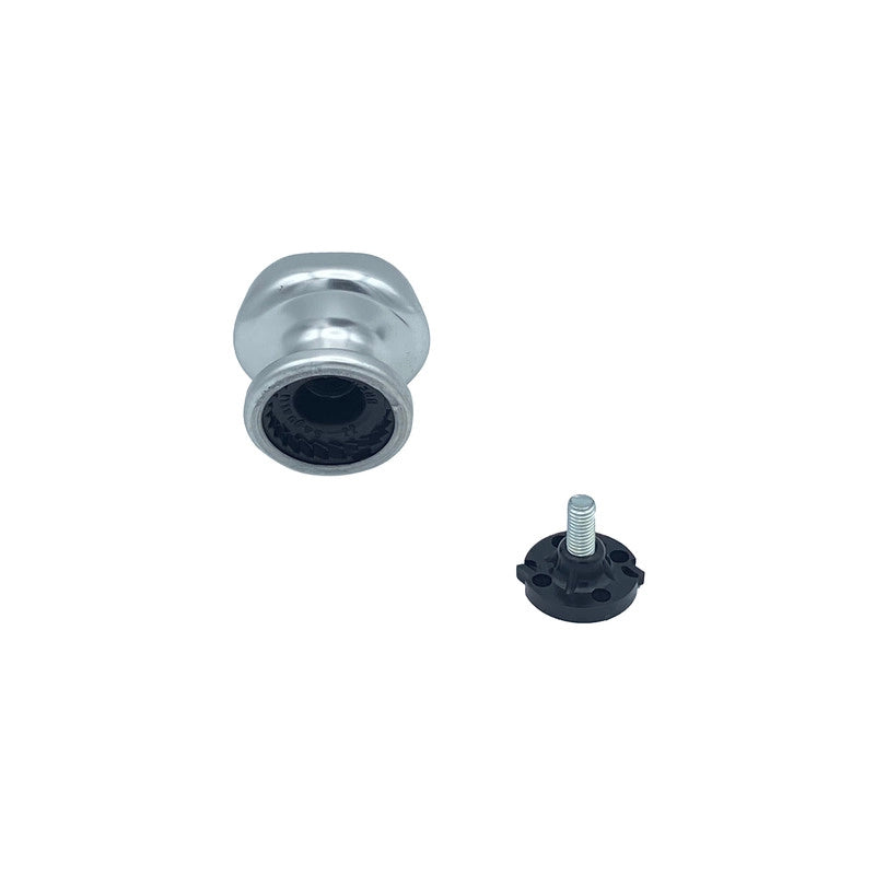 Pomolo fisso per porta SAGUATTI 172/60AB in alluminio argento lucido