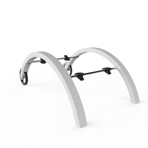 Supporto Con Ruote E Braccioli Per Chaise Longe In Polietilene Colore Bianco Cv-S910/9003