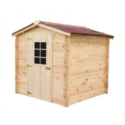 Casetta in legno da giardino con porta vetrata – 200x200 cm – tavole 28 mm, tetto bitumato – VD2020.02N Foresta