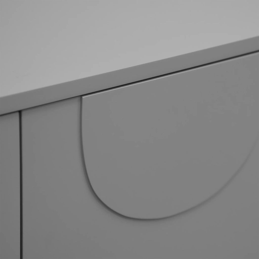 Credenza/cassettiera/mobile contenitore Holea per soggiorno ingresso o camera da letto con 2 ante 75 x 70 x 34 cm grigio 03_0009024