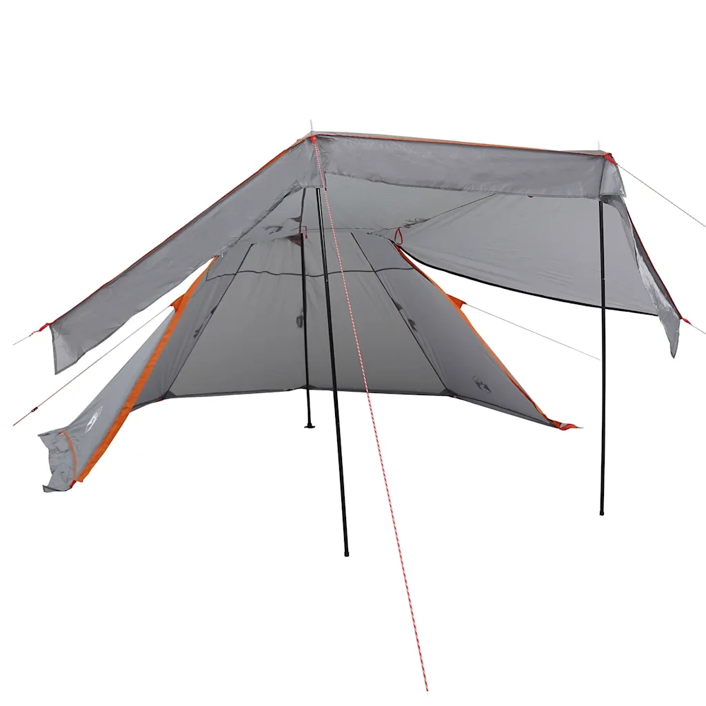 Tenda da Campeggio Tipi per 5 Persone-Tenda per Famiglie Grigia Impermeabile