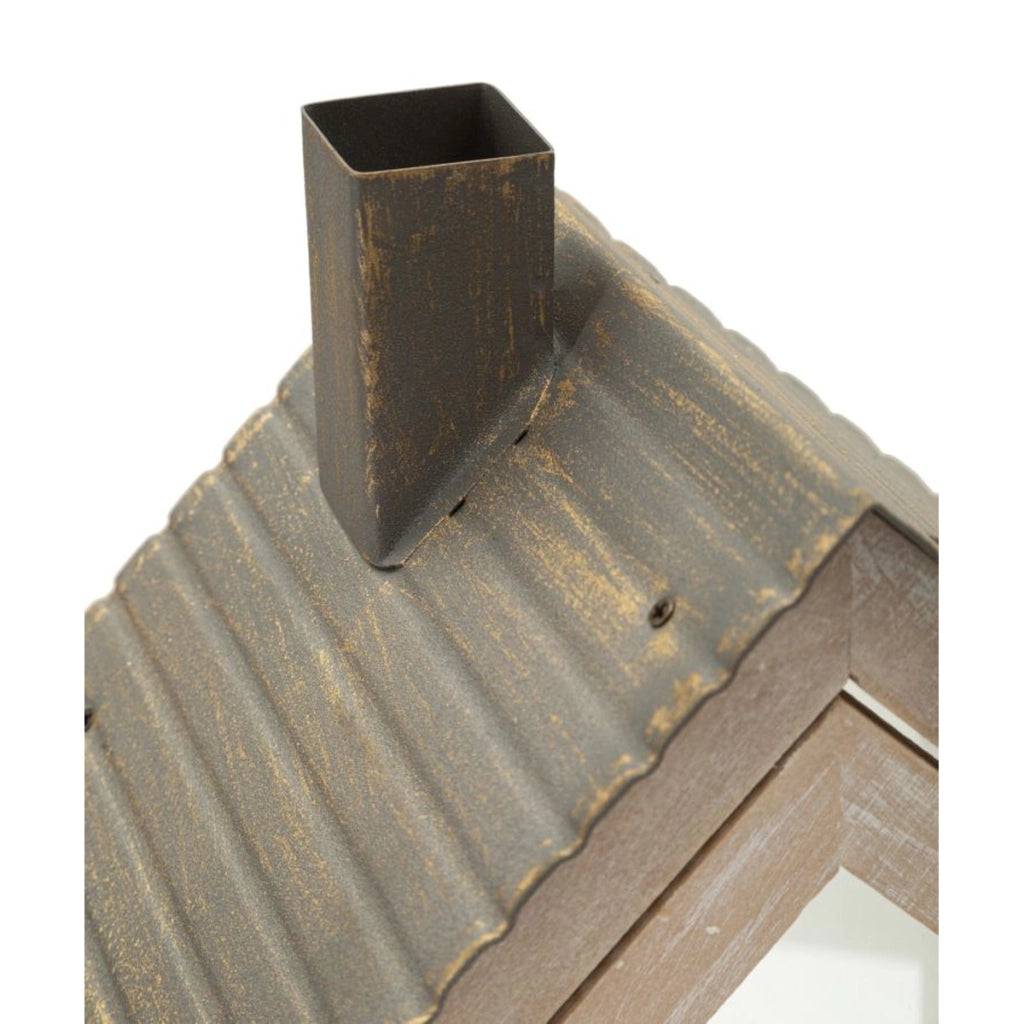 Set di due lanterne Home Flower in legno e vetro