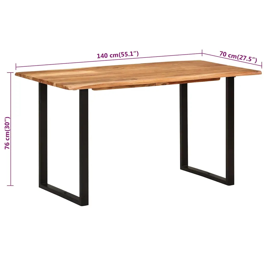 Tavolo da Pranzo | Tavolo da cucina 140x70x76 cm in Legno Massello di Acacia