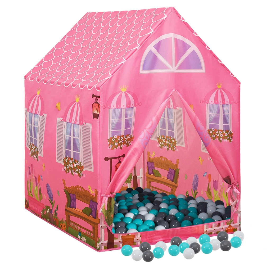 Tenda da gioco per bambini con 250 palline 69 x 94 x 104 cm rosa 02_0005150