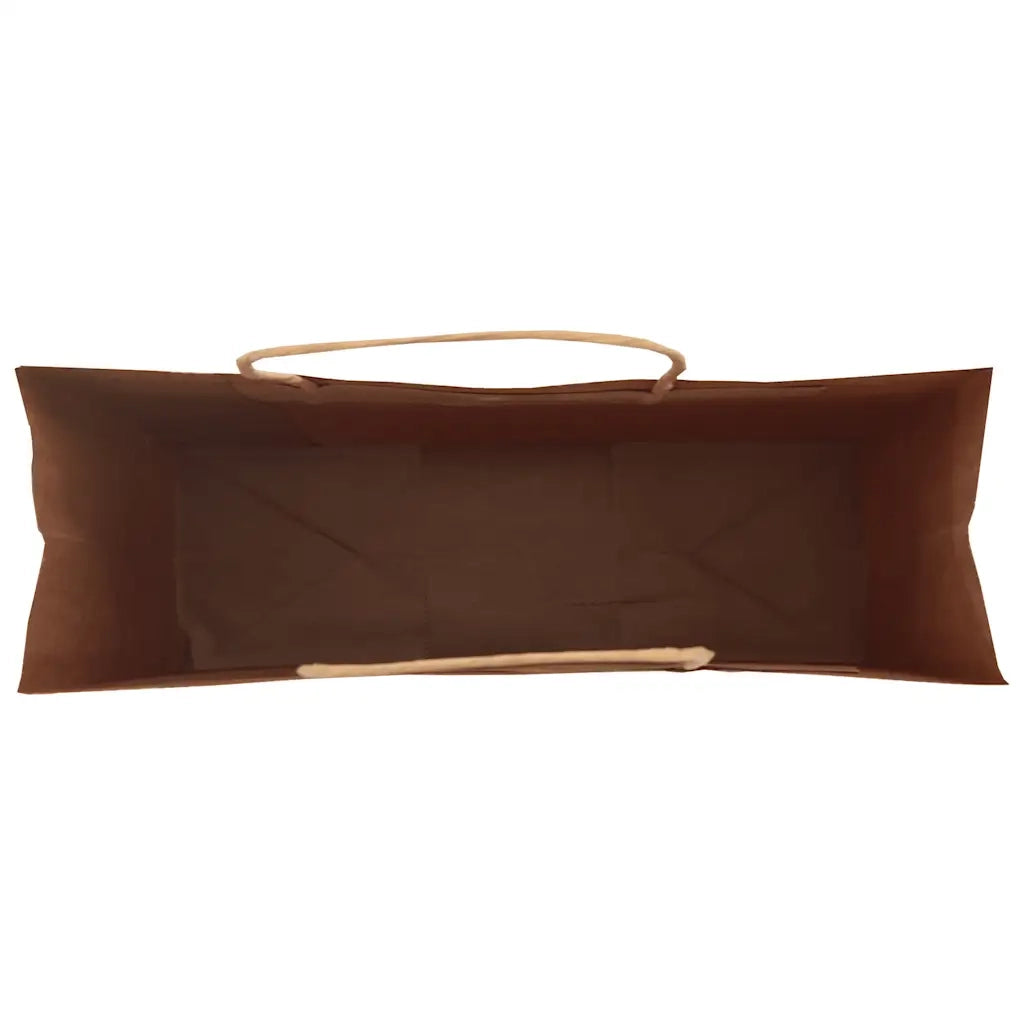 Sacchetti di Carta 250 pz con Manici Marrone 32x12x42 cm