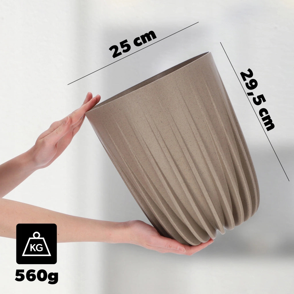 Vaso da fiori KADAX con inserto, rotondo, 25x30 cm, con coperchio in plastica.
