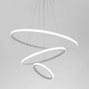 Trade Shop - Lampadario Sospeso Led 100w 3 Cerchi Pendente Anelli Bianco Luce 6500k Moderno 50309 -
