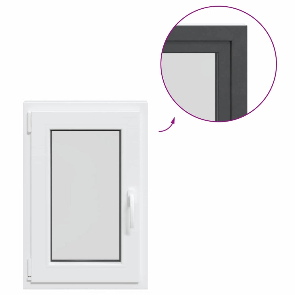 Finestra per Soffitta RISOR 50 x 75 cm PVC e Vetro Antracite CFW2586617