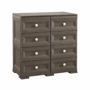 CASSETTIERA 8 CASSETTI PICCOLI WENGÉ 79X43X85,5 CM – MOBILE ORGANIZZAZIONE CASA SALVASPAZIO PER ZONA GIORNO E INGRESSO