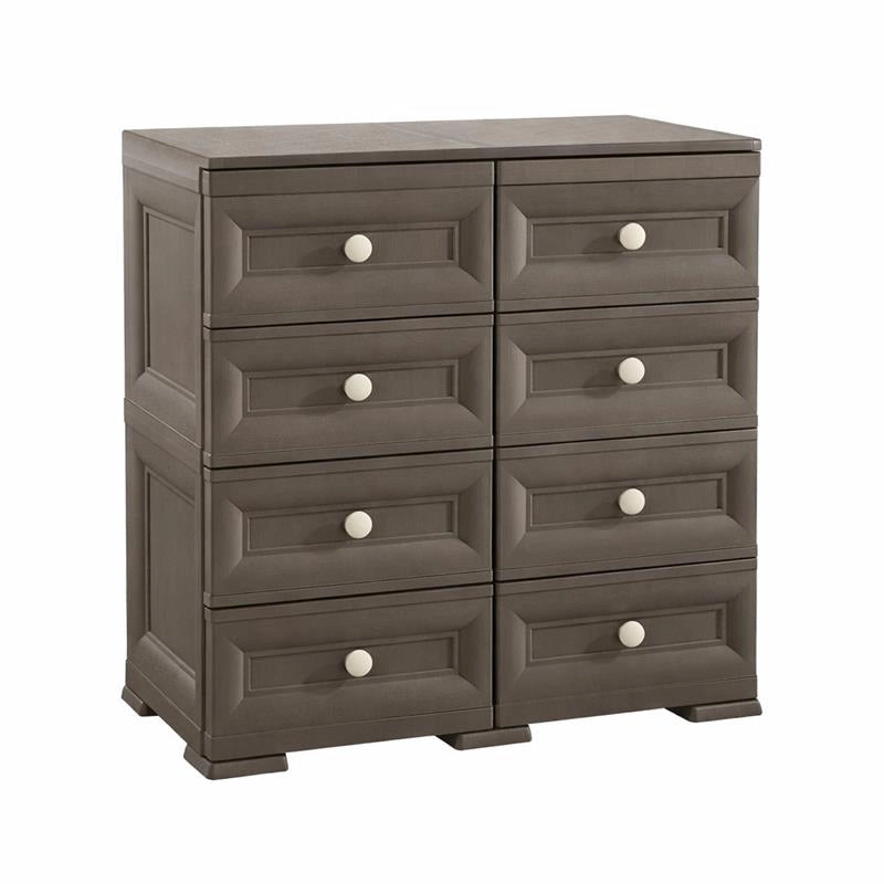 CASSETTIERA 8 CASSETTI PICCOLI WENGÉ 79X43X85,5 CM – MOBILE ORGANIZZAZIONE CASA SALVASPAZIO PER ZONA GIORNO E INGRESSO