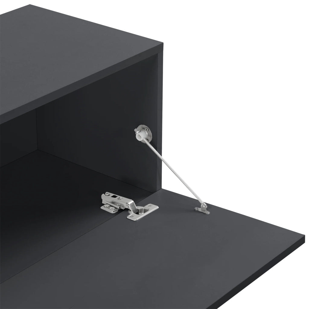 Mensola porta TV da parete 140 cm grigio scuro opaco 03_0005191