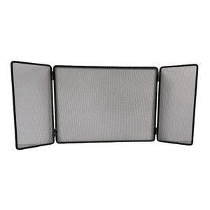 Set Camino in Ferro Battuto Nero con Parascintille 3 Ante 100x45cm e Kit Attrezzi 58cm