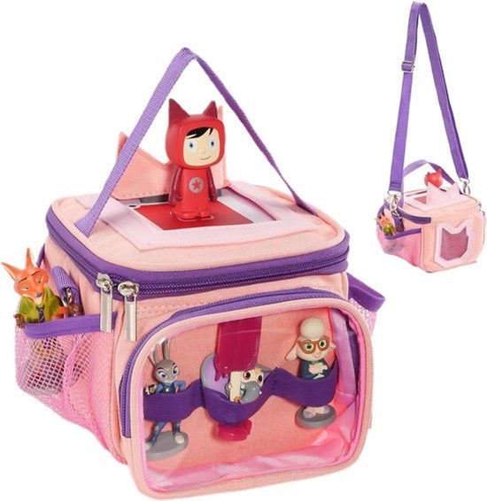 Porta Tasca per Toniebox - Maniglia a Spalla in Rosa Supporto per Audio Giocattoli Archiviazione