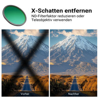 ND2-ND400 Fader Slim 67 mm filtro grigio variabile con 9 stop, filtro ND con rivestimento a 18 strati, filtro per obiettivo con montatura slim da 4,3 mm