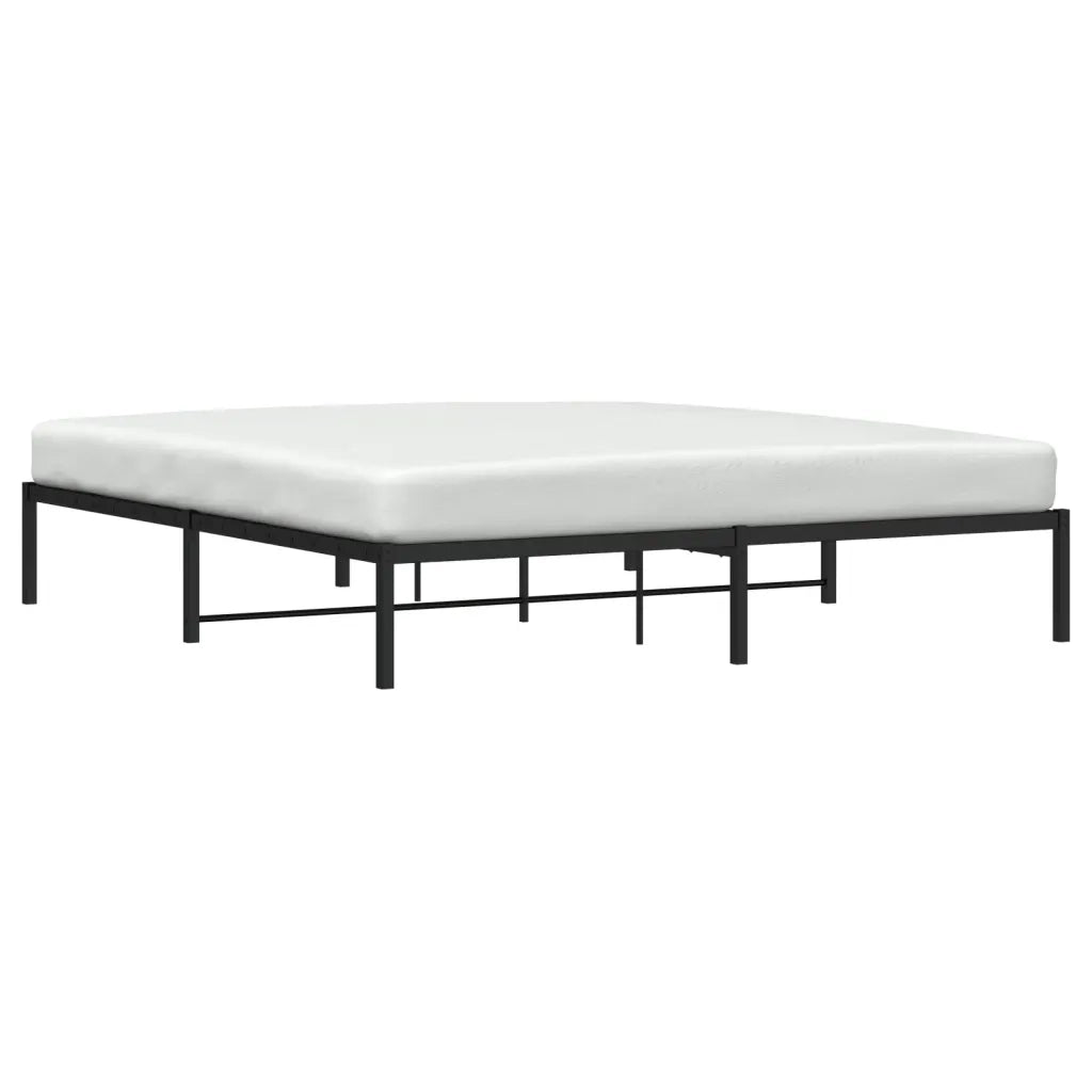 Letto matrimoniale | Letto per adulti | Giroletto Metallo Nero 180x200 cm