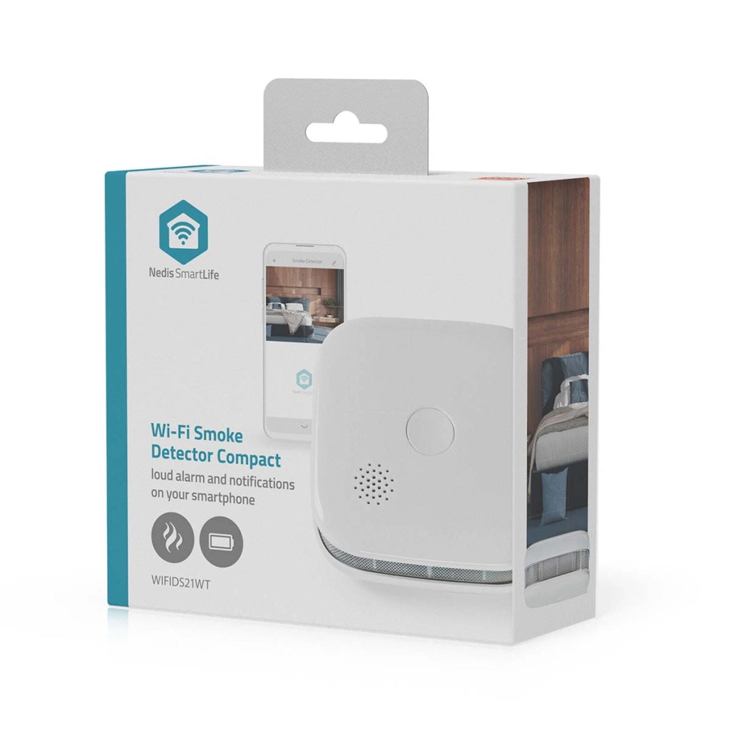 Rivelatore di fumo senza fili SmartLife 85dB Modello WIFIDS21WT Bianco Nedis