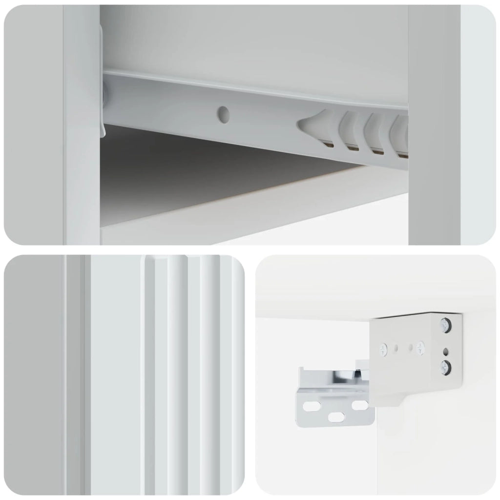 Tavolino da Parete Laterale Bianco 87,5 x 34,5 x 17 cm 897985