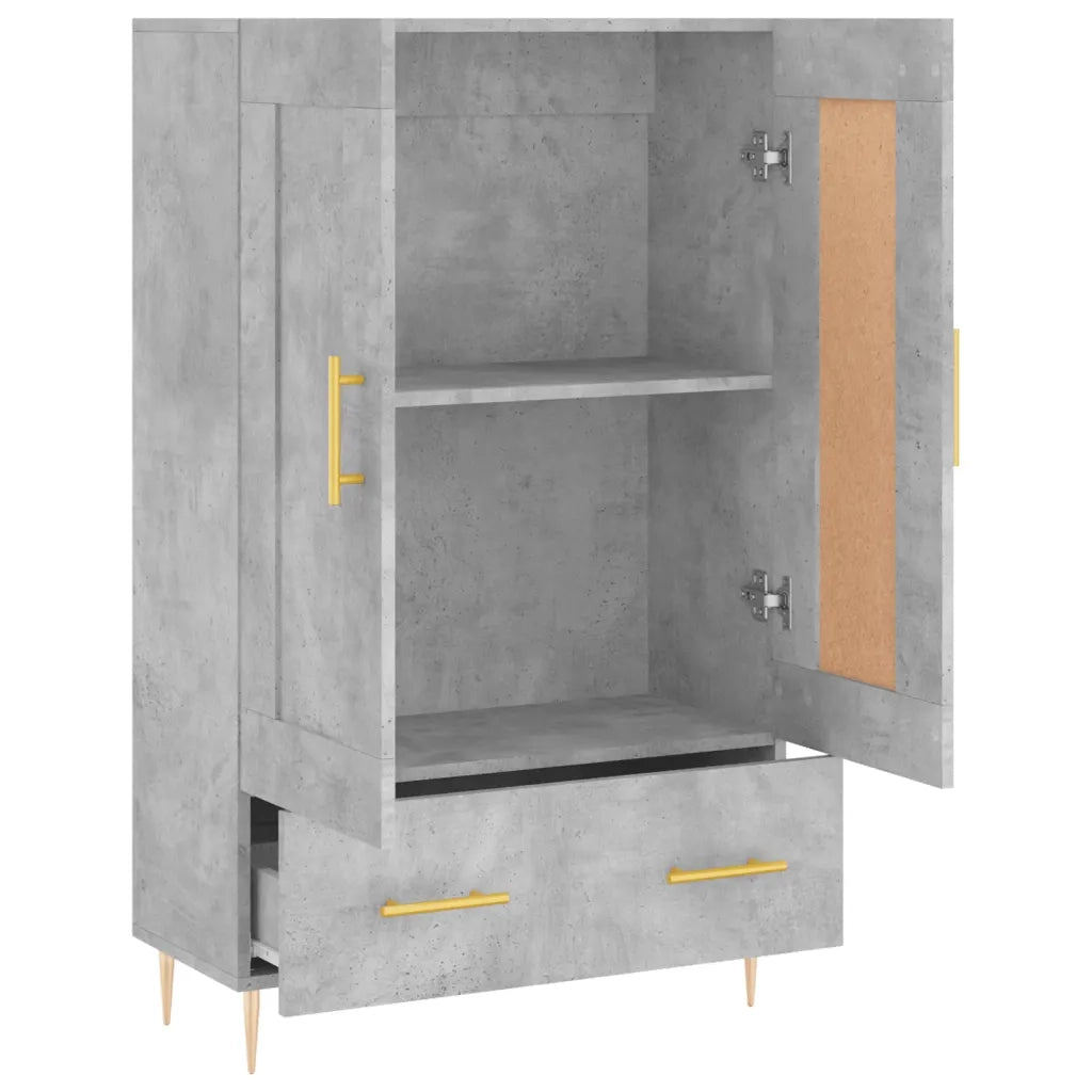 vidaXL Credenza Grigio Cemento 69,5x31x115 cm in Legno Multistrato