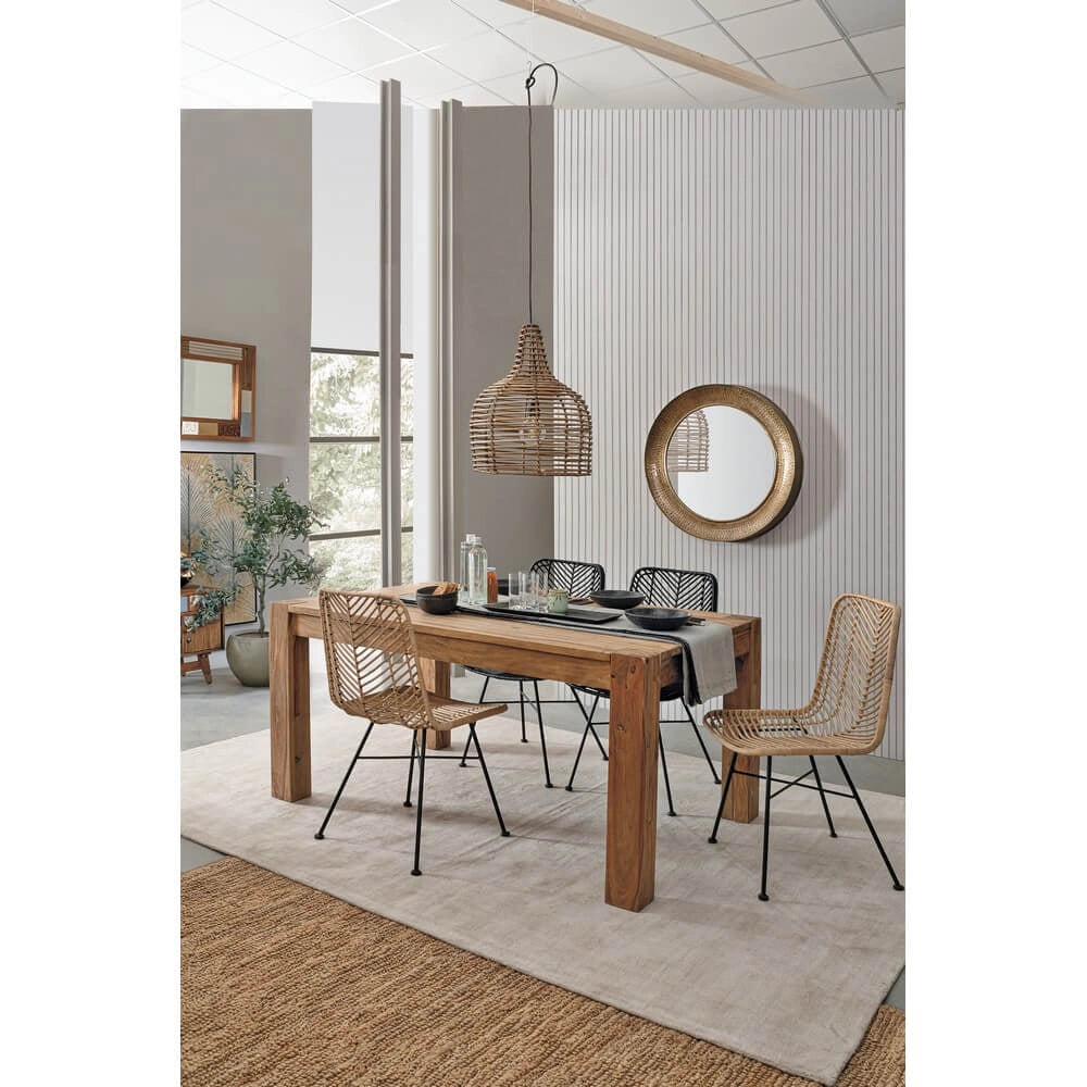 Specchio Rotondo con Cornice in Acciaio Finitura Nichel 80 cm - BAKER